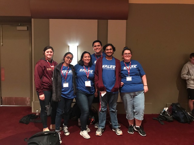 Junior Sarah McHenry, senior Suhani Patel, junior Cristal Reyes, senior Jack Ezell, sophomore Robby Walia, and senior Samantha Roberson participated in the SPARK convention. Photo contributed by Misti Rhoden.
