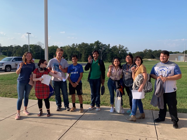 Students attend the first practice meet at Buffalo HS. Photo contributed by Nicole Crawford.