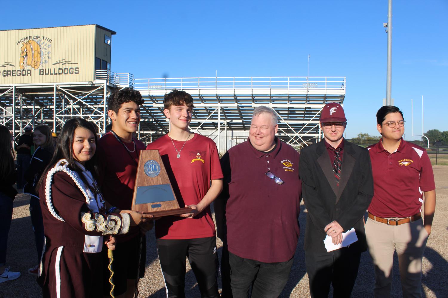 Grand Band Advances to Area in UIL Marching Eagle Beat