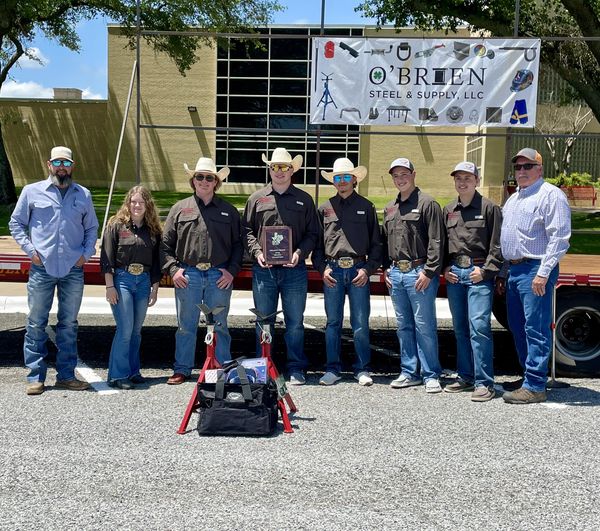 The trailer team won Grand Champion at TVCC Ag Mechanics Show.